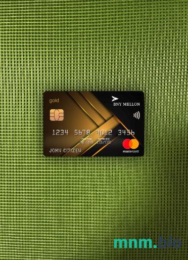 USA bank of New York Mellon gold wygląd zdjęcia mastercard skan PSD + zdjęcie